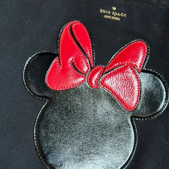 Kate Spade x Minnie Mouse Black and Red Disney Tote - Picture 3 of 3